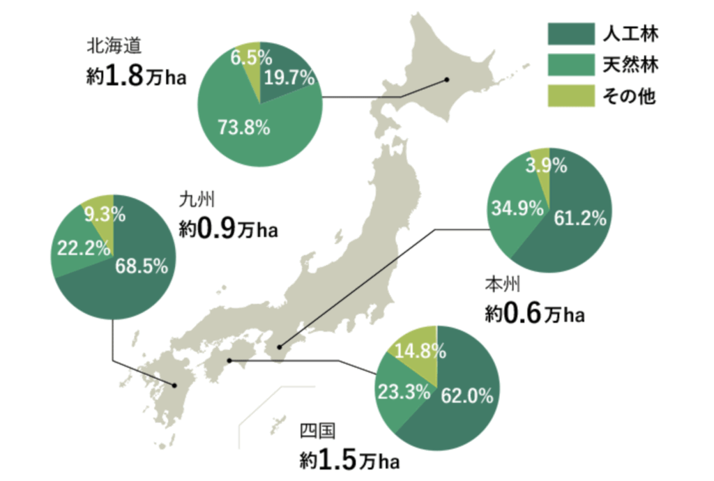 住友林業_社有林の保有面積
